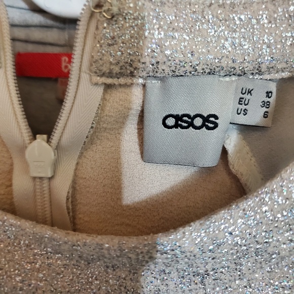 Asos Shimmer Tunic Dress with Sheer Sleeves - Picture 5 of 8